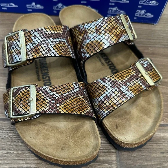 Birkenstock snake print brown Women’s Sandals Size 37/6 - Picture 6 of 6